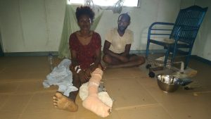 Woman rescued from snake bite